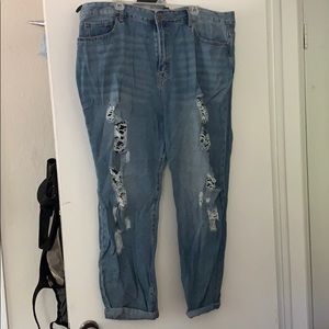 Forever 21+ high rise boyfriend jeans